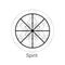 Spirit symbol wicca alchemy icon, Sacred Geometry, Magic logo design of the spiritual sign. Vector mandala isolated on white