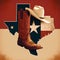 The Spirit of Texas: Digital Illustration of Iconic Images and Vibrant Colors