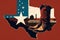 The Spirit of Texas: Digital Illustration of Iconic Images and Vibrant Colors