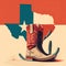 The Spirit of Texas: Digital Illustration of Iconic Images and Vibrant Colors