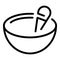 Spiritual bowl icon, outline style