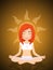 Spiritual girl in meditation