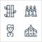 Spiritual line icons. linear set. quality vector line set such as church, priest, candles