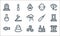 Spiritual line icons. linear set. quality vector line set such as temple, trisquel, christianity, candles, stones, magic potion,