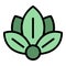 Spiritual lotus icon vector flat