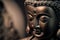 Spiritual meditating Buddha statue. Buddhist religion main spirituality figure. Zen and enlightenment idea. Made with Generative