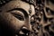 Spiritual meditating Buddha statue. Buddhist religion main spirituality figure. Zen and enlightenment idea. Made with Generative