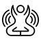 Spiritual therapy icon, outline style