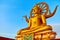 Spirituality. Golden Buddha, Wat Phra Yai Temple, Thailand. Religion Symbol.