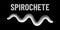Spirochete bacteria monochrome vector illustration on black background. Virus concept