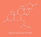 Spironolactone diuretic, antihypertensive and antiandrogen drug molecule. Skeletal formula.