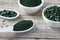 Spirulina . Healrhy food . Organic antioxidant