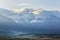 Spis landscape and High Tatras from the balloon, Slovakia