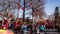 In spite of cold wind, people still enjoy temple fair in Longtanhu Park during Chinese Spring Festival in Beijing, China