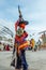 Spiti, Himachal Pradesh, India - March 24, 2019 : Traditional Lama Mask Dance in Himalayas