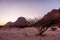 The Spitzkoppe area around sunset