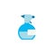 Splash bottle of water flat style icon
