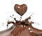 Splash chocolate 3d rendering