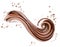 Splash chocolate isolated illustration 3d rendering