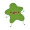 Splash green virus kawaii cartoon vector design