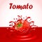 splash of juice of a tomato vegetable