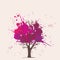 Splash pink tree