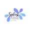 Splash wave logo design, aqua blue label, abstract water badge watercolor vector Illustration