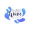 Splash wave logo original design, aqua blue label, abstract water badge watercolor vector Illustration