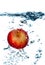 Splashing apple.