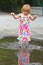 Splashing Girl Puddle Jumper