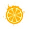 Splashing orange juice vector icon