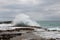 Splashing wave on New Zealand coastline