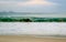 Splashing Waves of the Atlantic Ocean at Copacabana Beach, Rio de Janeiro, Brazil, South America