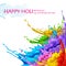 Splashy Happy Holi background