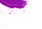 Splatter violet pink purple color painting Ink drops and splashes. Blotter spots liquid paint drip drop splash on white