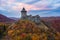 Splendid aerial view of the famous Castle of Somosko