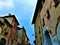 Splendid ancient alley in Saluzzo town, Piedmont region, Italy. History, colours, enchanting architecture and art