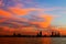 Splendid cloud and the Bahrain sunset HDR photograph