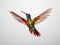 Splendid Display: A Kaleidoscope of Color with Hummingbird in Flight