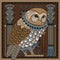 Splendid owl coloring page