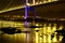 Splendid Tsing Ma Bridge night scene Hong Kong