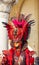 Splendid Venice Masquerade bright red lavish costume Doge\\\'s Palace Italy