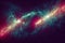 Splendid vibrant color starry galaxy universe in digital art 3D illustration.