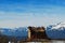 Splendid view of the snow-capped Dolomites of Belluno, from Tambre d `Alpago, a cold winter day,