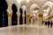 The splendor of decorative finishes of interior of the Sheikh Zayed Grand Mosque in Abu Dhabi city, United Arab Emirates