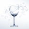 Splintering wine glass