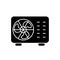 Split air conditioner black glyph icon