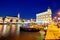 Split architecture evening seafront view