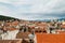 Split, Croatia, Europe. View from the tower. Orange roofs of houses