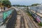 SPLIT, CROATIA - MAY 26, 2019: Railway tracks in Split, Croat